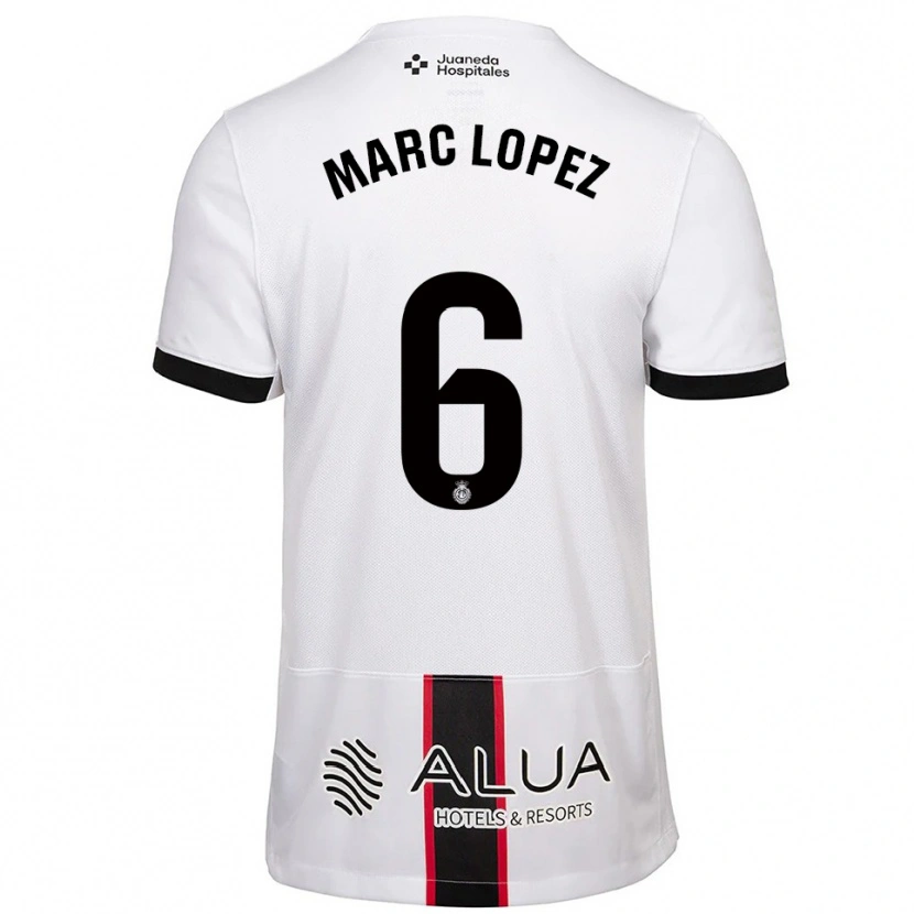 Danxen Criança Camisola Marc López #6 Branco Preto Alternativa 2025/26 Camisa Brasil