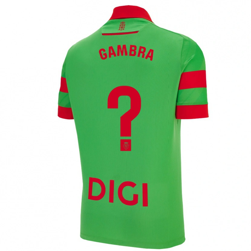 Danxen Criança Camisola Javi Gambra #0 Verde Vermelho Alternativa 2025/26 Camisa Brasil