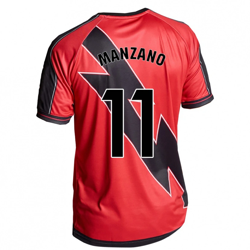 Danxen Criança Camisola Sergio Manzano #11 Vermelho Preto Alternativa 2025/26 Camisa Brasil