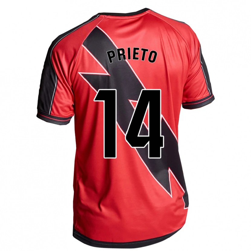 Danxen Criança Camisola Pablo Prieto #14 Vermelho Preto Alternativa 2025/26 Camisa Brasil