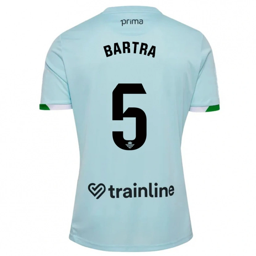 Danxen Criança Camisola Marc Bartra #5 Azul Celeste Verde Alternativa 2025/26 Camisa Brasil