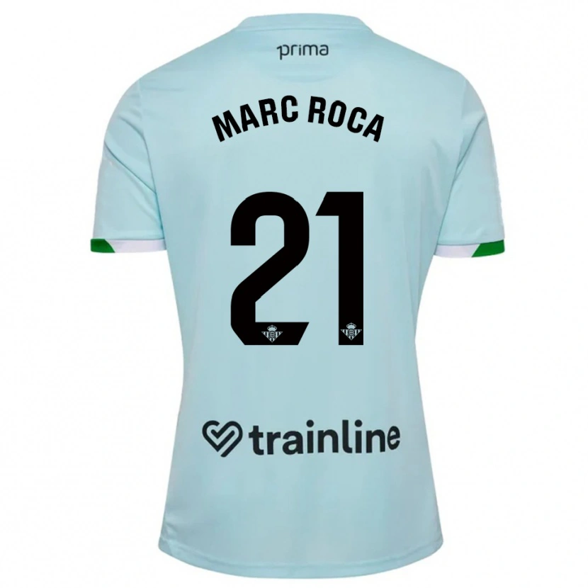 Danxen Criança Camisola Marc Roca #21 Azul Celeste Verde Alternativa 2025/26 Camisa Brasil