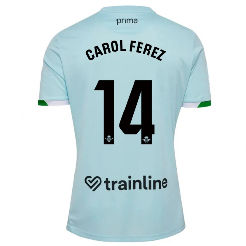 Danxen Criança Camisola Carolina Férez Méndez #14 Azul Celeste Verde Alternativa 2025/26 Camisa Brasil