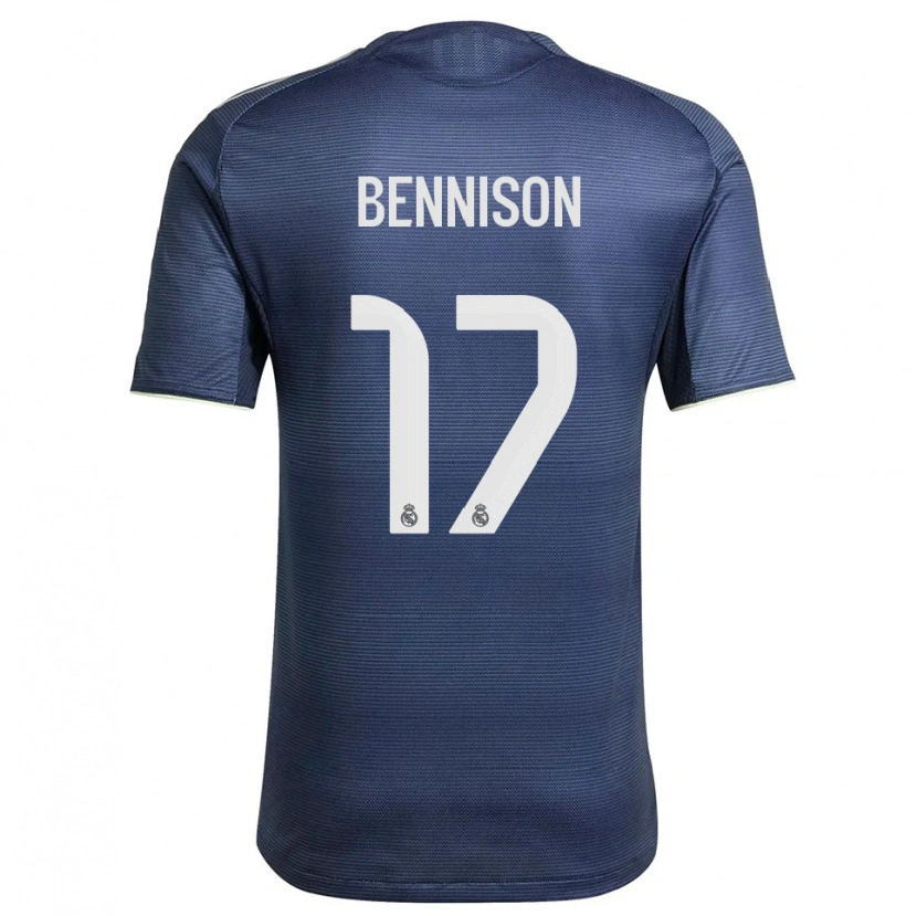 Danxen Criança Camisola Hanna Bennison #17 Azul Marinho Prata Alternativa 2025/26 Camisa Brasil