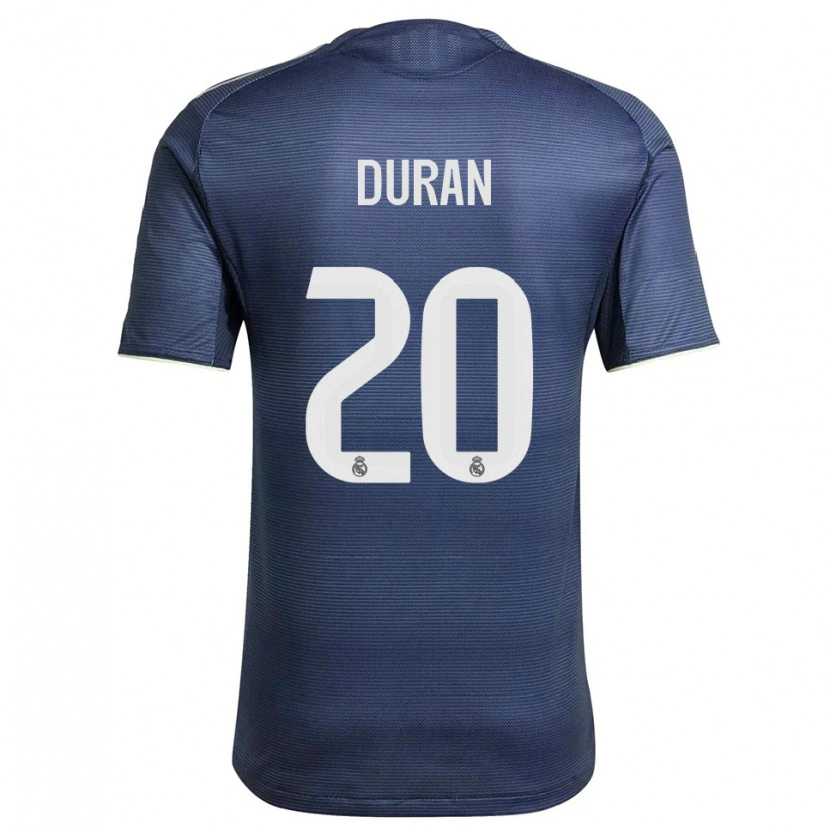Danxen Criança Camisola Pol Duran #20 Azul Marinho Prata Alternativa 2025/26 Camisa Brasil