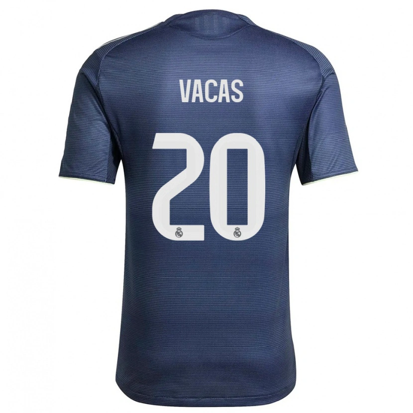 Danxen Criança Camisola Juan Vacas #20 Azul Marinho Prata Alternativa 2025/26 Camisa Brasil