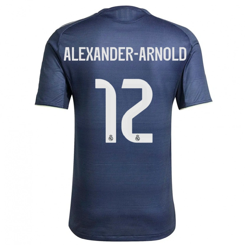 Danxen Criança Camisola Trent Alexander-Arnold #12 Azul Marinho Prata Alternativa 2025/26 Camisa Brasil