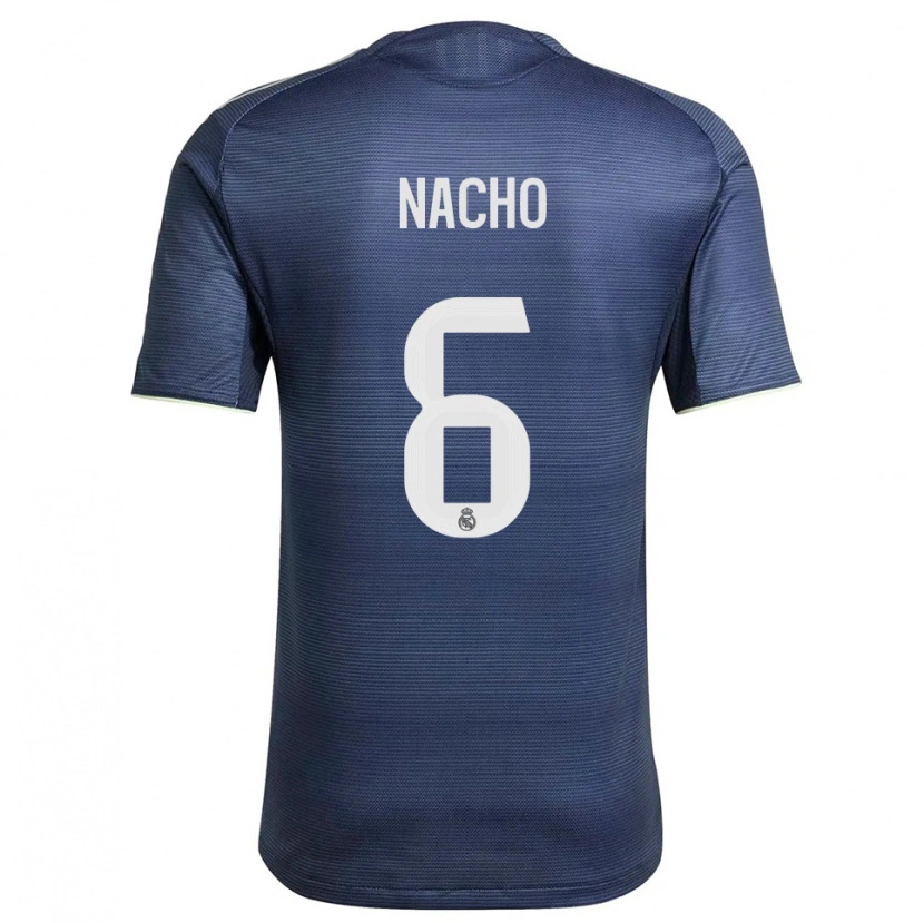 Danxen Criança Camisola Nacho Fernandez #6 Azul Marinho Prata Alternativa 2025/26 Camisa Brasil