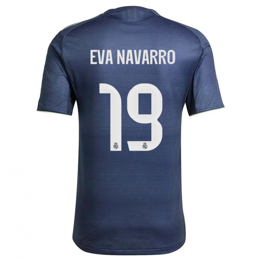 Danxen Criança Camisola Eva Navarro #19 Azul Marinho Prata Alternativa 2025/26 Camisa Brasil