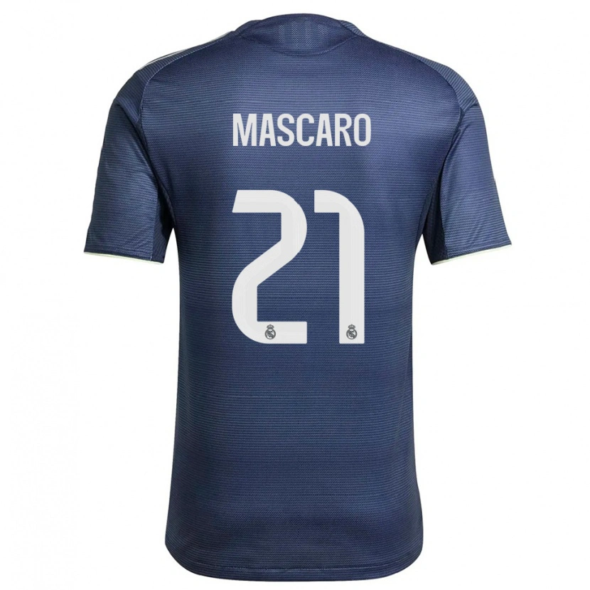 Danxen Criança Camisola Joan Mascaró #21 Azul Marinho Prata Alternativa 2025/26 Camisa Brasil