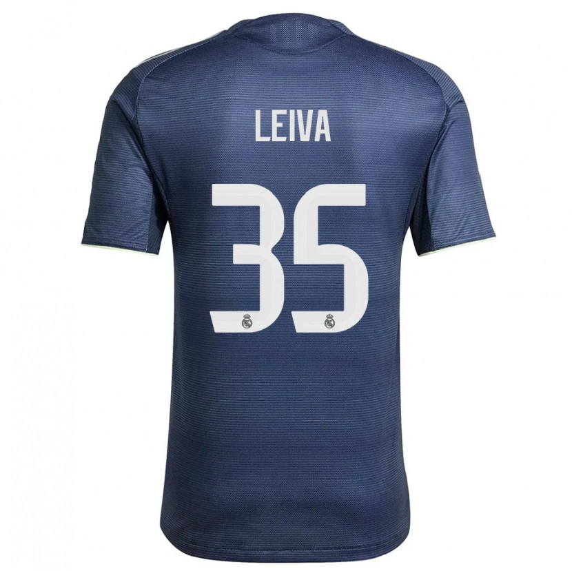 Danxen Criança Camisola Álvaro Leiva #35 Azul Marinho Prata Alternativa 2025/26 Camisa Brasil