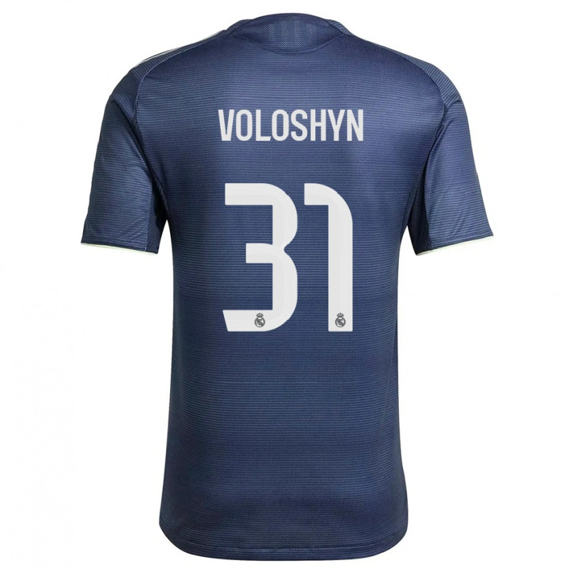 Danxen Criança Camisola Ilya Voloshyn #31 Azul Marinho Prata Alternativa 2025/26 Camisa Brasil