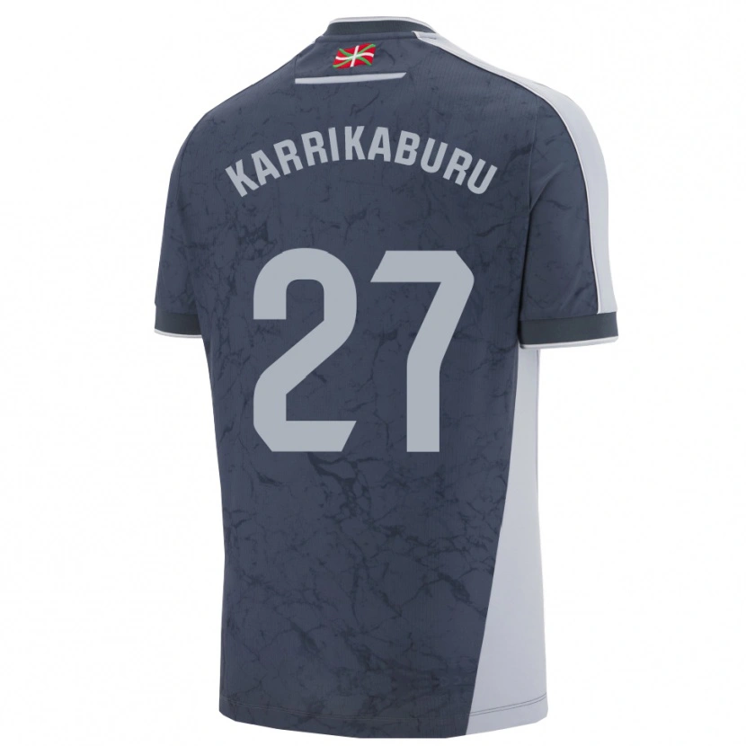 Danxen Criança Camisola Jon Karrikaburu #27 Azul Escuro Branco Alternativa 2025/26 Camisa Brasil