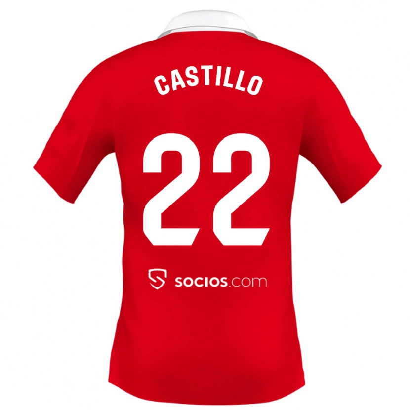 Danxen Criança Camisola José Castillo #22 Vermelho Branco Cinza Alternativa 2025/26 Camisa Brasil