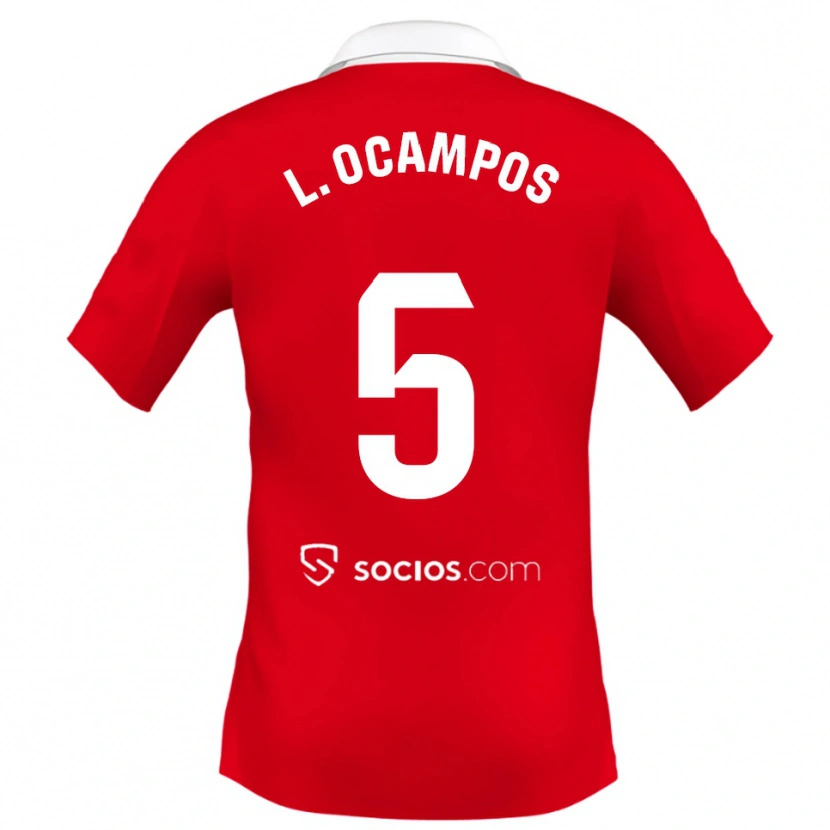 Danxen Criança Camisola Lucas Ocampos #5 Vermelho Branco Cinza Alternativa 2025/26 Camisa Brasil