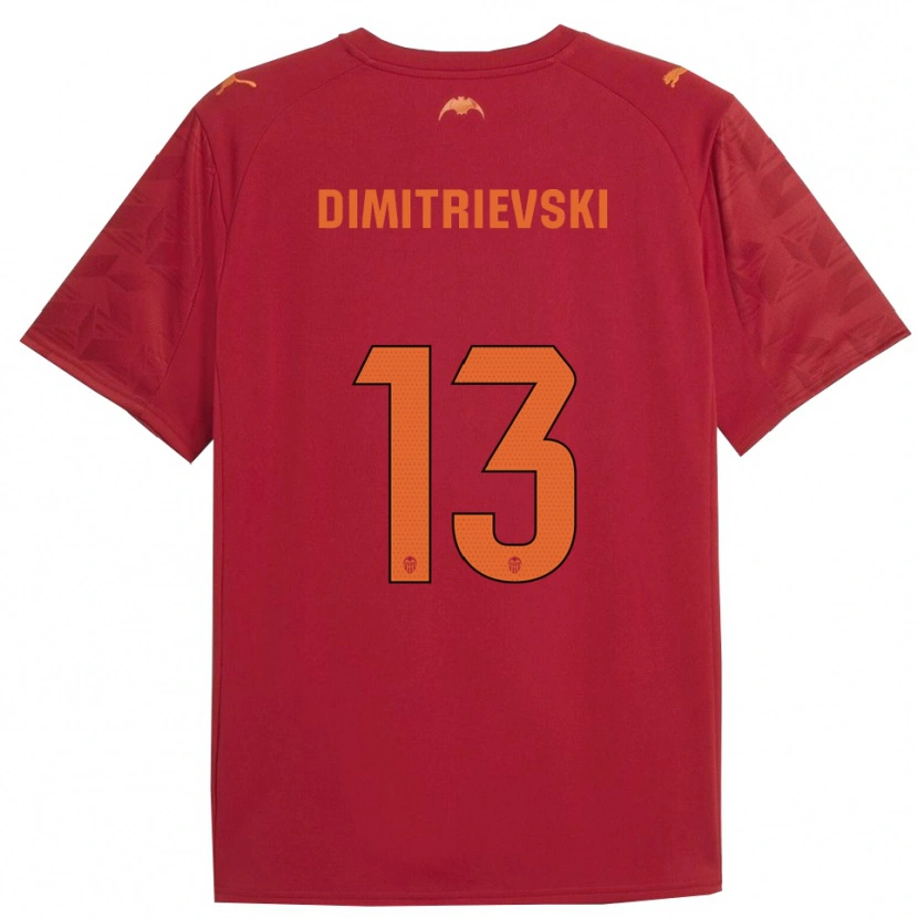 Danxen Criança Camisola Stole Dimitrievski #13 Vermelho Laranja Alternativa 2025/26 Camisa Brasil