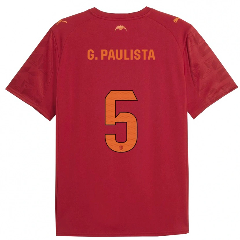 Danxen Criança Camisola Gabriel Paulista #5 Vermelho Laranja Alternativa 2025/26 Camisa Brasil
