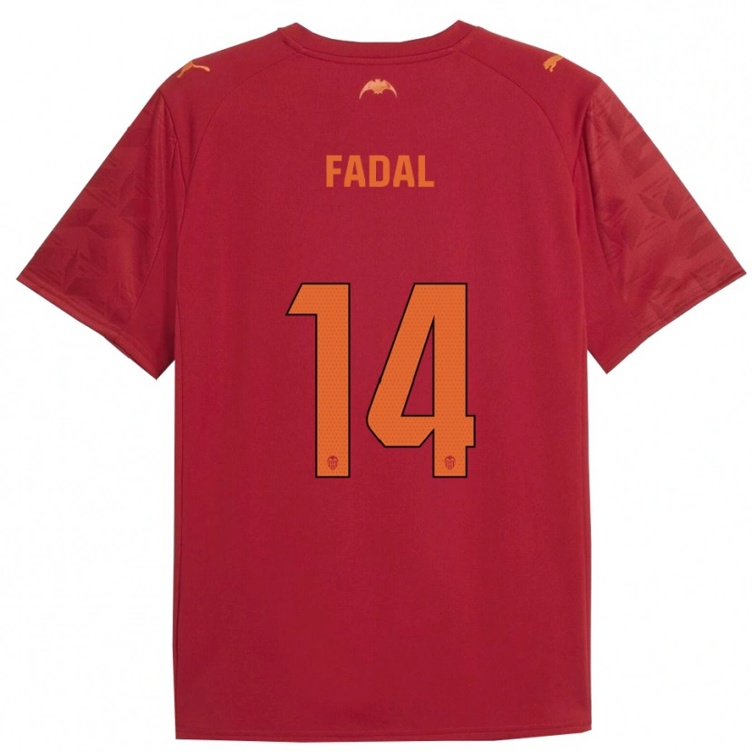 Danxen Criança Camisola Ali Fadal #14 Vermelho Laranja Alternativa 2025/26 Camisa Brasil