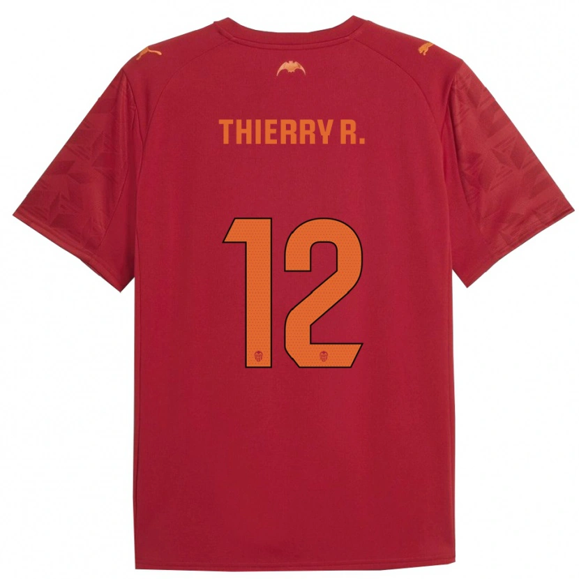 Danxen Criança Camisola Thierry Correia #12 Vermelho Laranja Alternativa 2025/26 Camisa Brasil