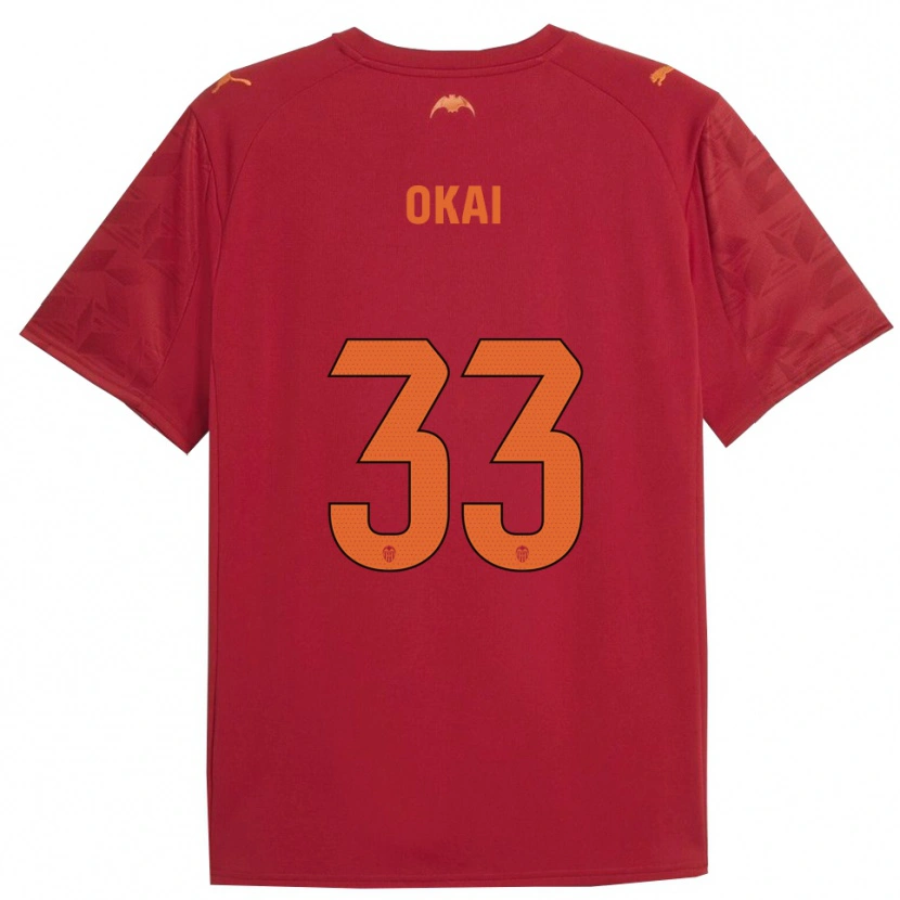 Danxen Criança Camisola Leslie Okai #33 Vermelho Laranja Alternativa 2025/26 Camisa Brasil