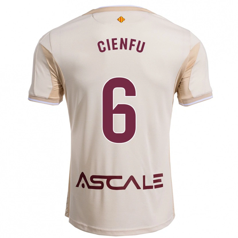 Danxen Criança Camisola María Cienfuegos Baragaño #6 Branco Sujo Borgonha Alternativa 2025/26 Camisa Brasil