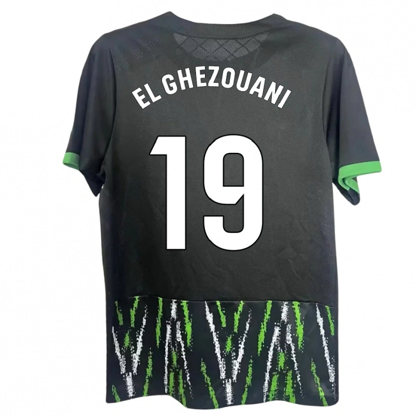 Danxen Criança Camisola Mourad El Ghezouani #19 Preto Verde Alternativa 2025/26 Camisa Brasil