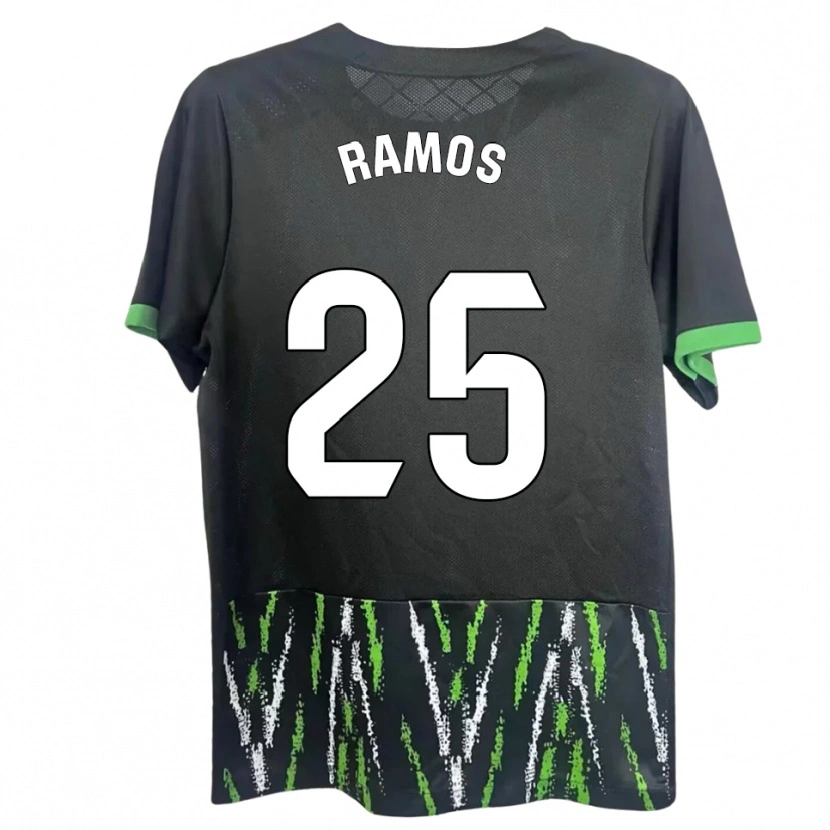 Danxen Criança Camisola Alejandro Ramos #25 Preto Verde Alternativa 2025/26 Camisa Brasil