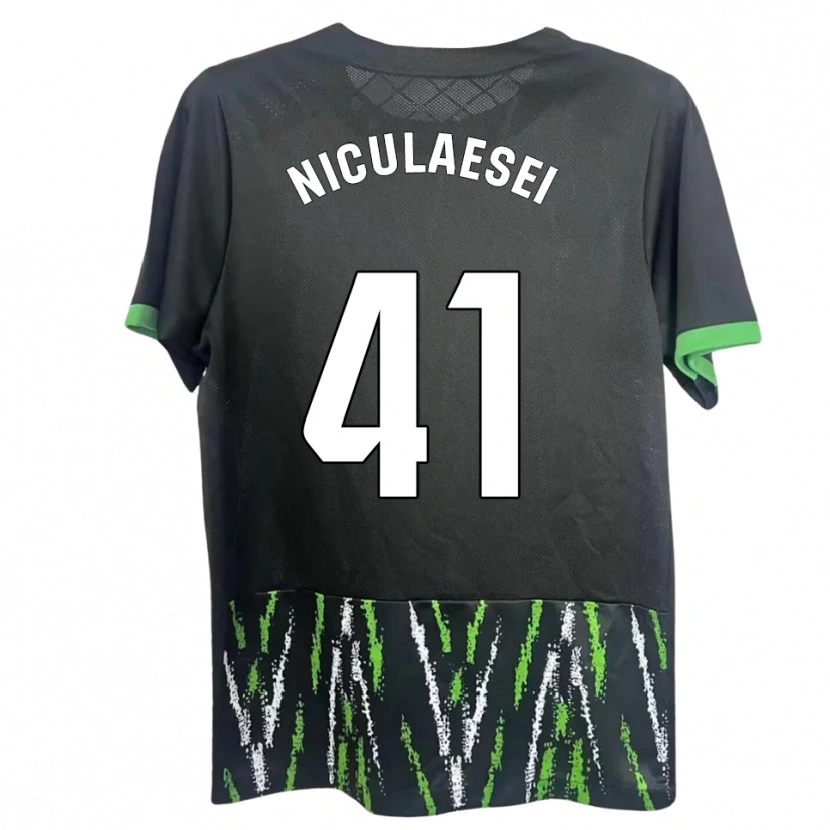 Danxen Criança Camisola Albert Niculăesei #41 Preto Verde Alternativa 2025/26 Camisa Brasil