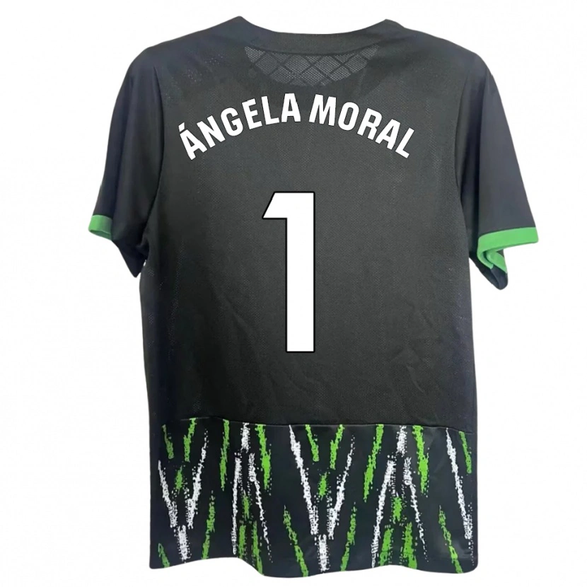 Danxen Criança Camisola Ángela Moral Ferrer #1 Preto Verde Alternativa 2025/26 Camisa Brasil