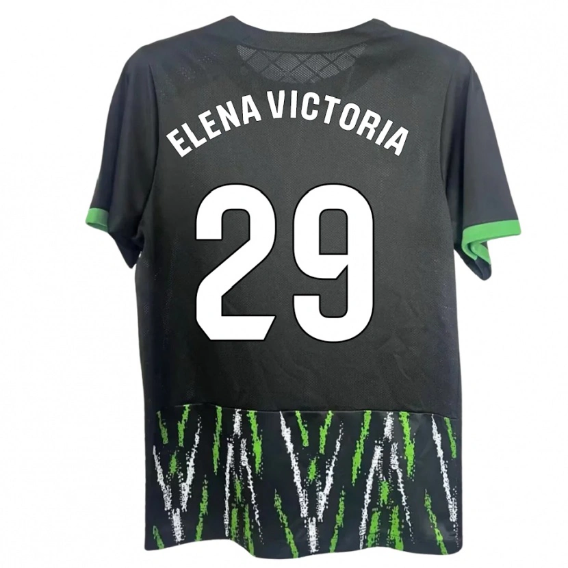Danxen Criança Camisola Elena Victoria Mas Berna #29 Preto Verde Alternativa 2025/26 Camisa Brasil