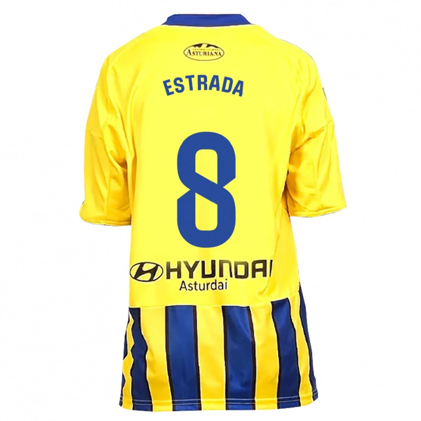 Danxen Criança Camisola Nacho Estrada #8 Amarelo Azul Alternativa 2025/26 Camisa Brasil