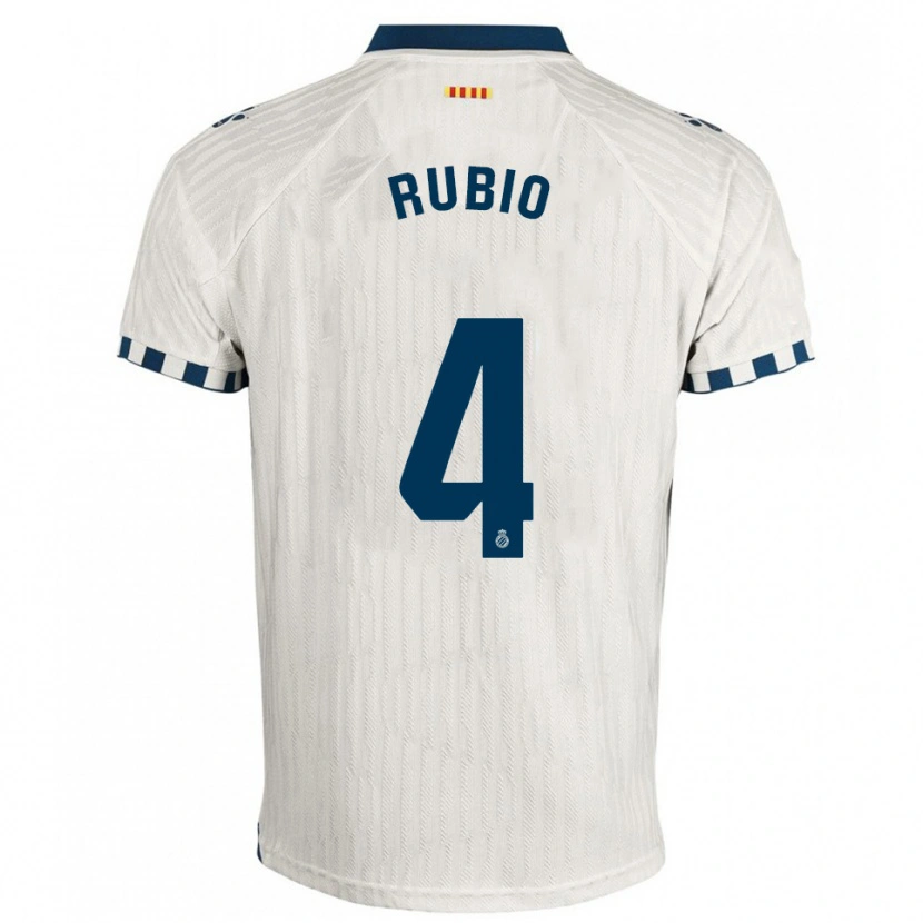 Danxen Criança Camisola Miguel Rubio #4 Branco Azul Alternativa 2025/26 Camisa Brasil