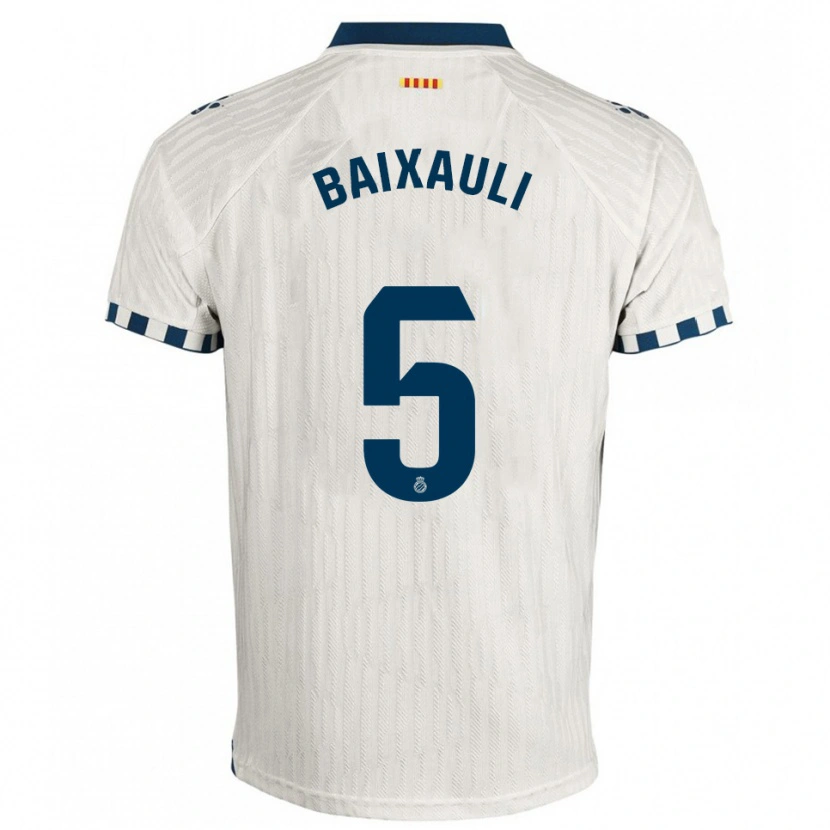 Danxen Criança Camisola Iker Baixauli #5 Branco Azul Alternativa 2025/26 Camisa Brasil