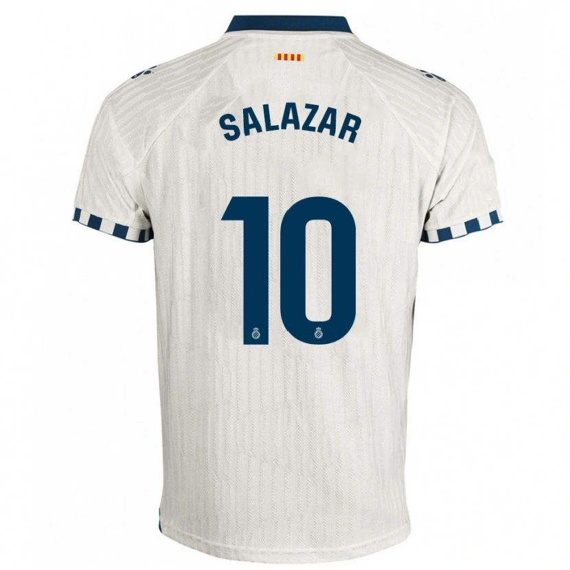 Danxen Criança Camisola Leo Salazar #10 Branco Azul Alternativa 2025/26 Camisa Brasil