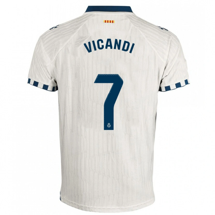 Danxen Criança Camisola Aimar Vicandi #7 Branco Azul Alternativa 2025/26 Camisa Brasil