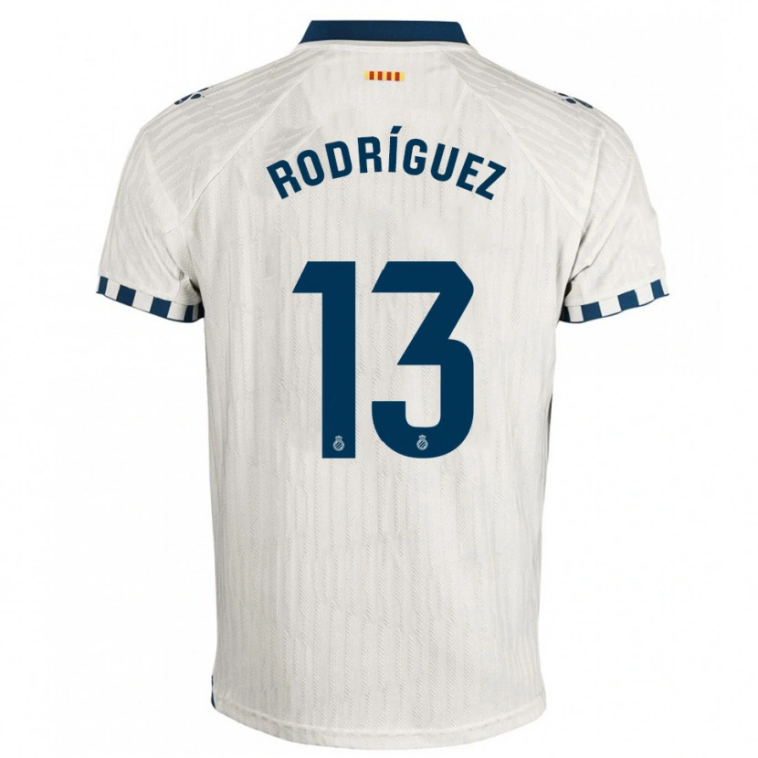 Danxen Criança Camisola Joel Rodríguez #13 Branco Azul Alternativa 2025/26 Camisa Brasil
