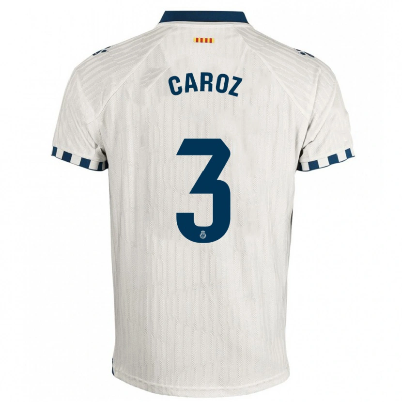Danxen Criança Camisola Hugo Caroz #3 Branco Azul Alternativa 2025/26 Camisa Brasil
