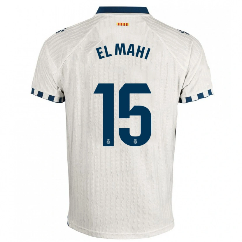 Danxen Criança Camisola Mohamed El Mahi #15 Branco Azul Alternativa 2025/26 Camisa Brasil