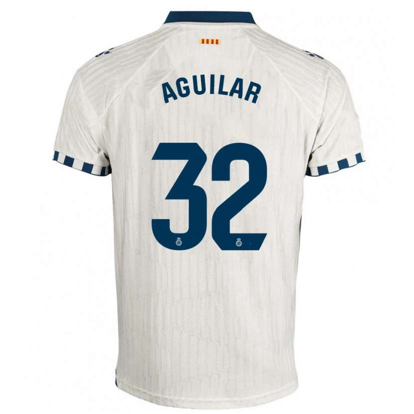 Danxen Criança Camisola Rubén Aguilar #32 Branco Azul Alternativa 2025/26 Camisa Brasil