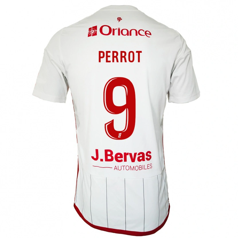 Danxen Criança Camisola Maël Perrot #9 Branco Vermelho Alternativa 2025/26 Camisa Brasil
