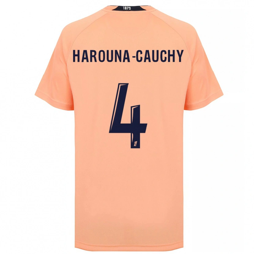 Danxen Criança Camisola Yllian Harouna-Cauchy #4 Laranja Azul Marinho Alternativa 2025/26 Camisa Brasil