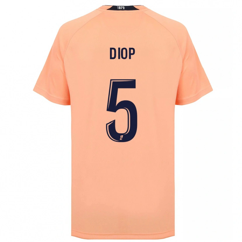 Danxen Criança Camisola Doro Diop #5 Laranja Azul Marinho Alternativa 2025/26 Camisa Brasil