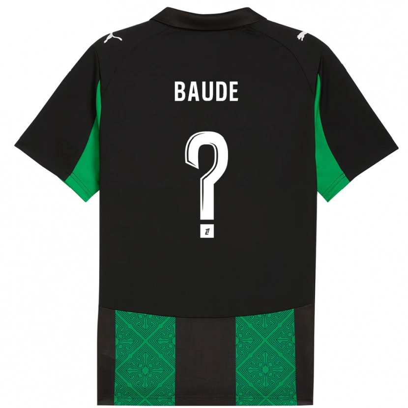 Danxen Criança Camisola Léo Baudé #0 Preto Verde Alternativa 2025/26 Camisa Brasil