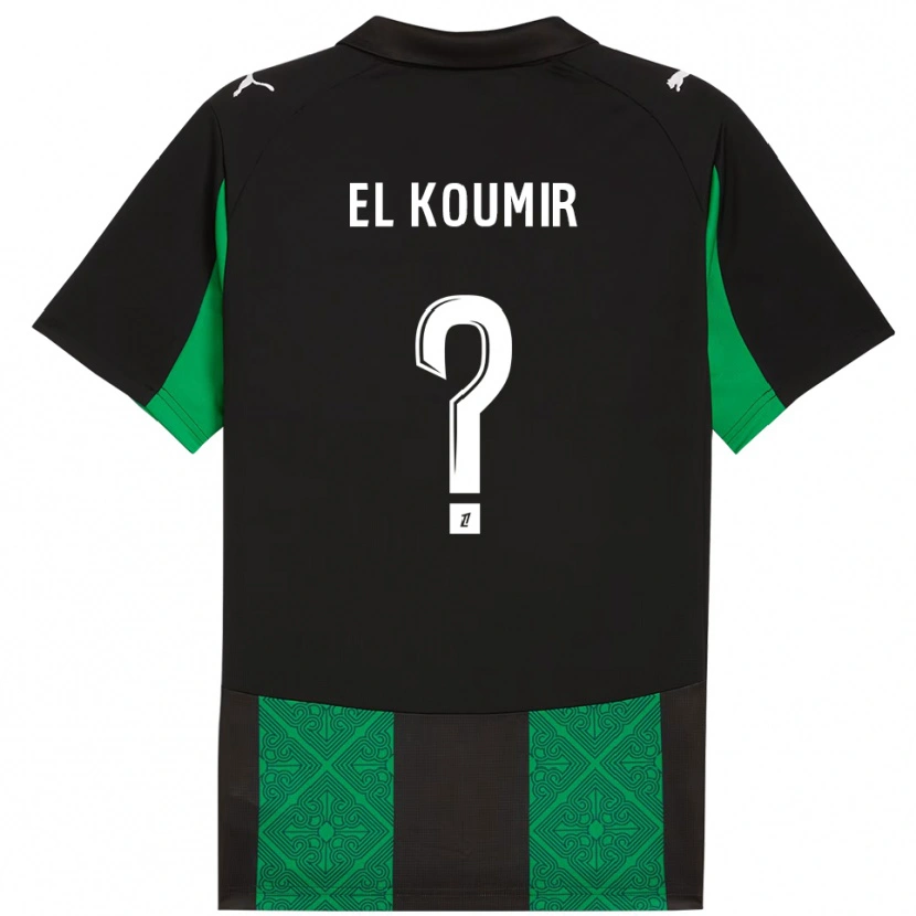 Danxen Criança Camisola Kaïna El Koumir #0 Preto Verde Alternativa 2025/26 Camisa Brasil