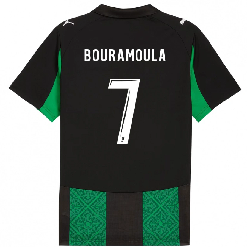 Danxen Criança Camisola Ilies Bouramoula #7 Preto Verde Alternativa 2025/26 Camisa Brasil