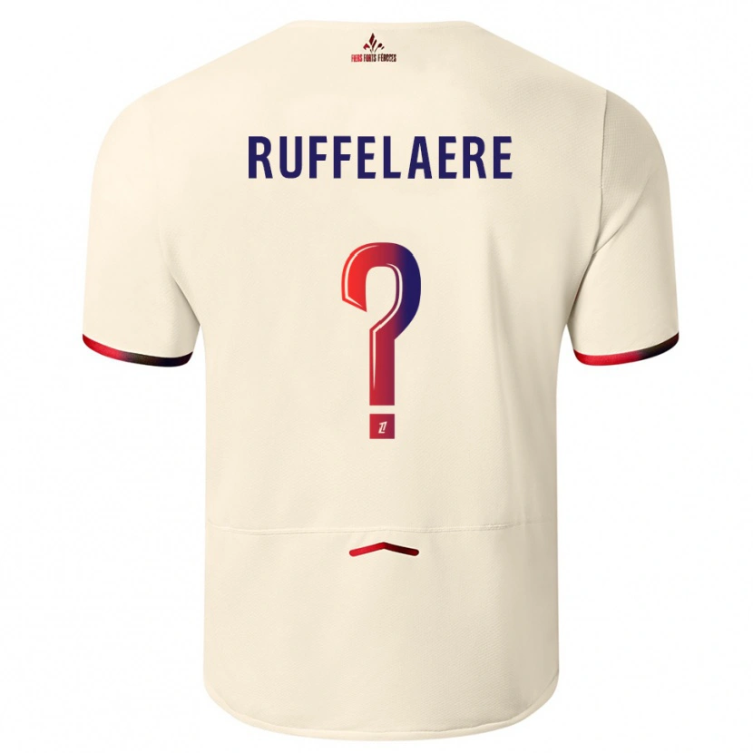 Danxen Criança Camisola Perrine Ruffelaere #0 Branco Sujo Vermelho Alternativa 2025/26 Camisa Brasil