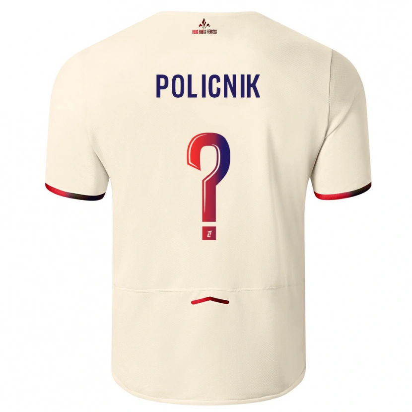 Danxen Criança Camisola Valéryane Policnik #0 Branco Sujo Vermelho Alternativa 2025/26 Camisa Brasil