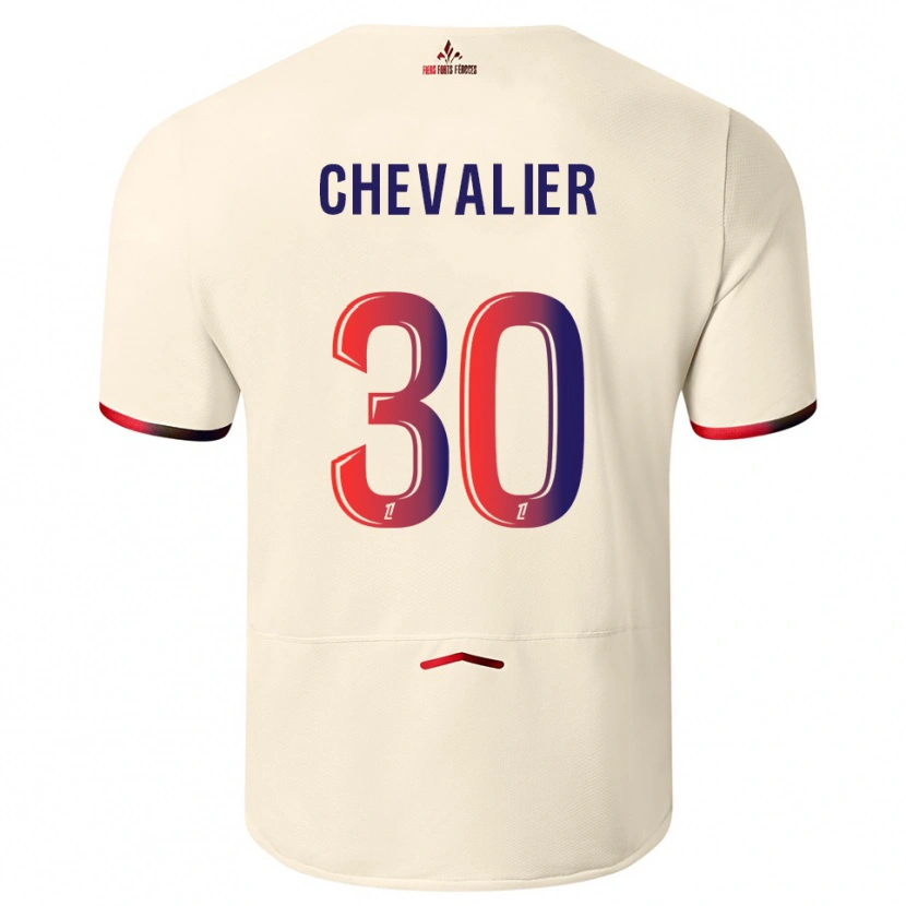 Danxen Criança Camisola Lucas Chevalier #30 Branco Sujo Vermelho Alternativa 2025/26 Camisa Brasil
