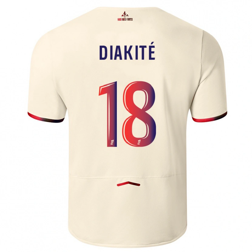 Danxen Criança Camisola Bafodé Diakité #18 Branco Sujo Vermelho Alternativa 2025/26 Camisa Brasil