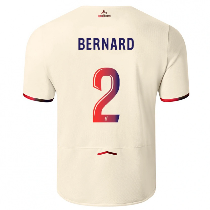 Danxen Criança Camisola Loïk Bernard #2 Branco Sujo Vermelho Alternativa 2025/26 Camisa Brasil